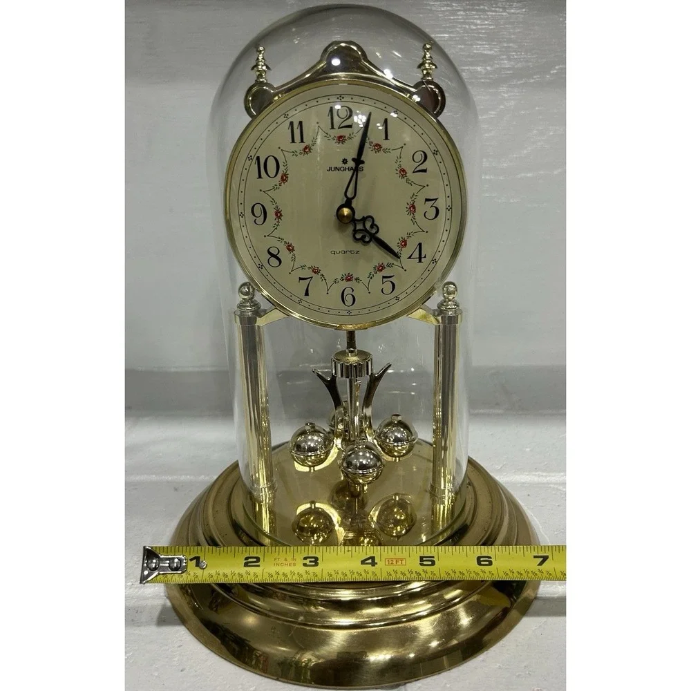 Vintage Junghans Quartz Made In Germany 85 Movement Desk Clock Works‎ Tested